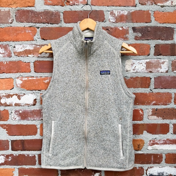 Patagonia Jackets & Blazers - Patagonia Better Sweater Fleece Vest Gray Tan Heather Full Zip Women’s Size M